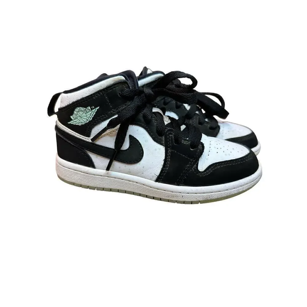 Jordan 1‎ Mid White Black Teal Tint